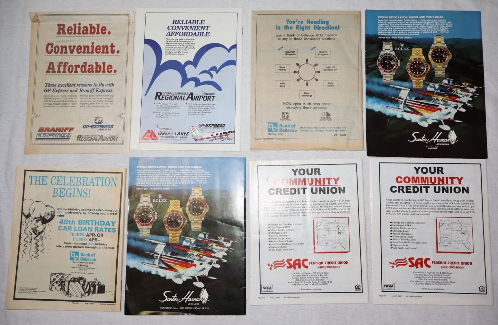 LOT OF 8 VINTAGE GRAND ISLAND AIR SHOW & STRAGIC AIR COMMAND OPEN HOUSE PROGRAMS 3