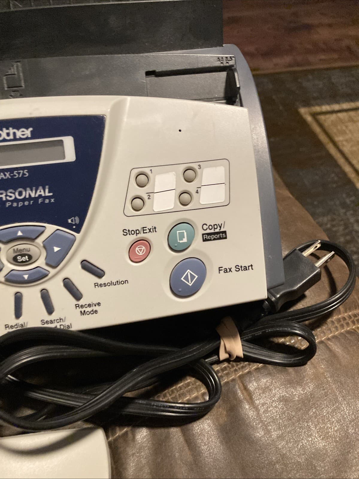 Brother FAX-575 Personal Office Fax Machine w/ Phone and Copier Missing Metal 3