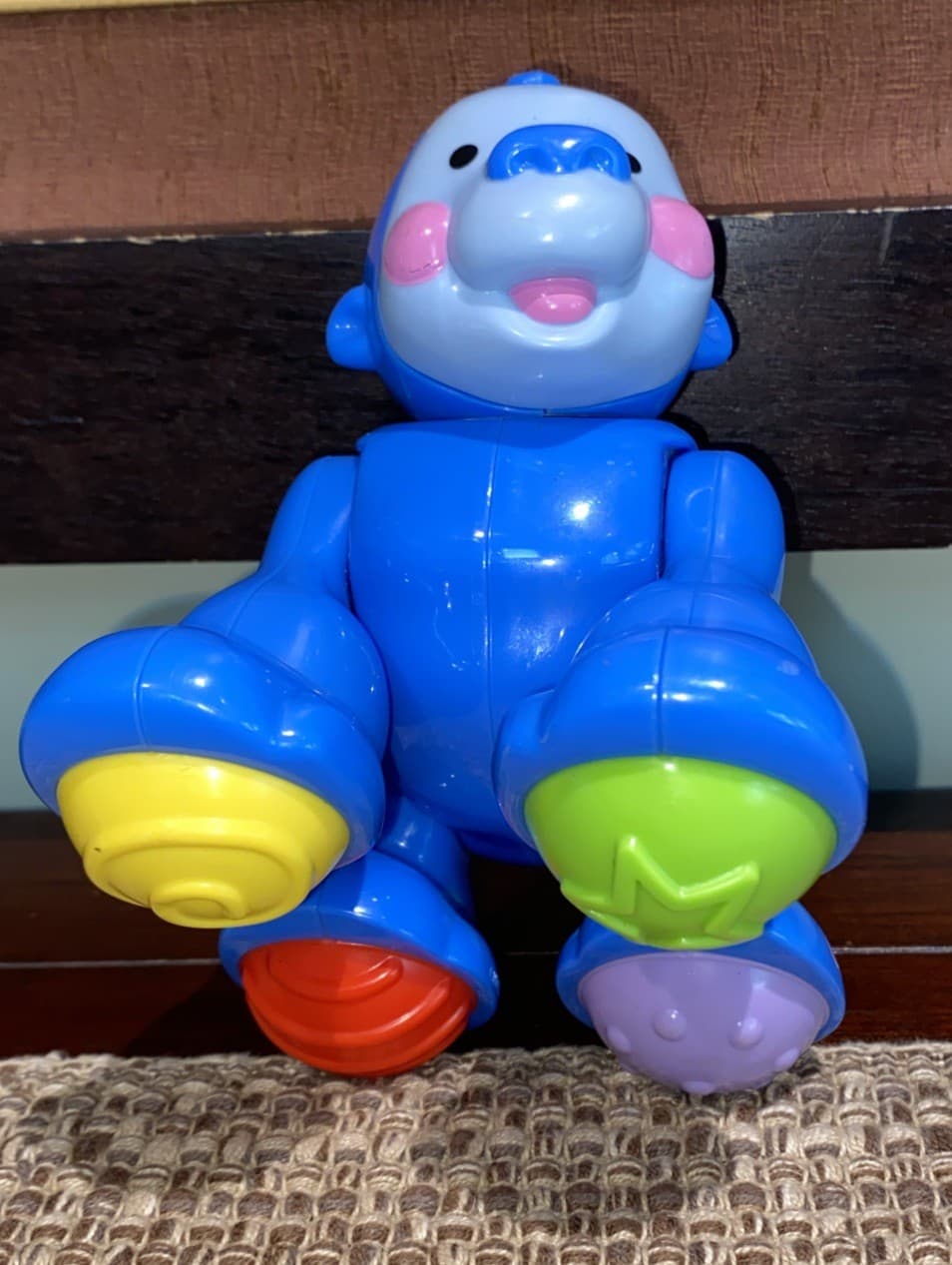 Fisher Price Amazing Animals Clicker Click Clack Blue Gorilla Monkey Ape Chimp 2