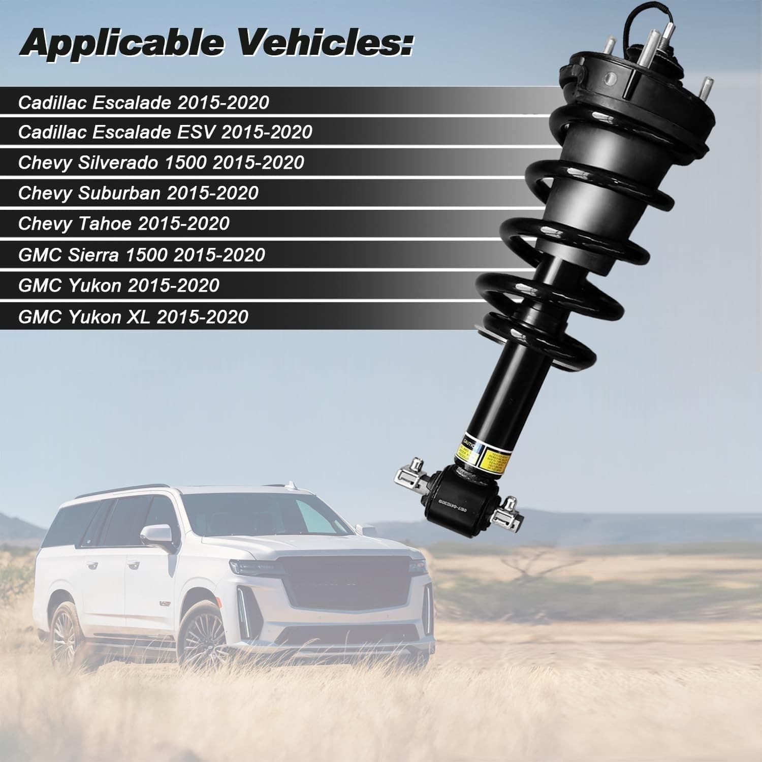OEM Pair Front Shock Struts Assys Fit 2015-20 Escalade Yukon MagneRide 84176631 4