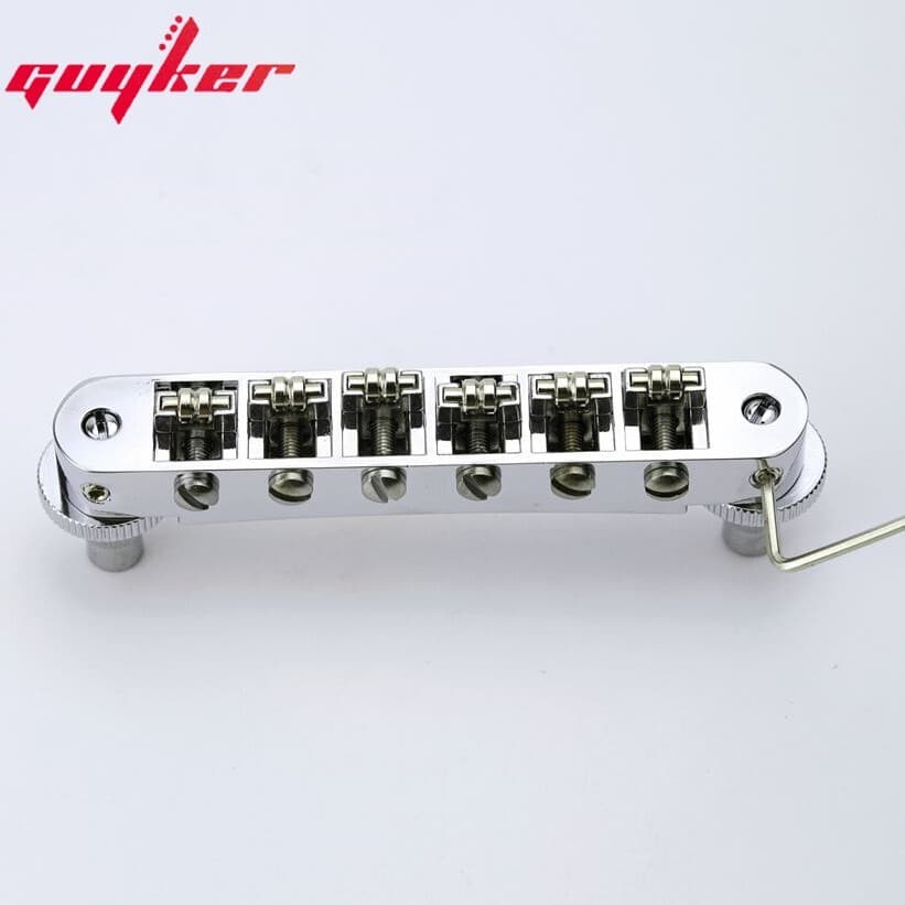 GUYKER Tune-O-Matic Roller Saddle Guitar Bridge Post Hole 4.2mm Chrome
