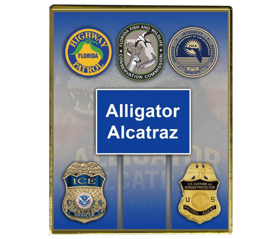 EL8-11 Alligator Alcatraz Challenge Coin FHP FWC FDLE ICE Border Patrol Everglad 5