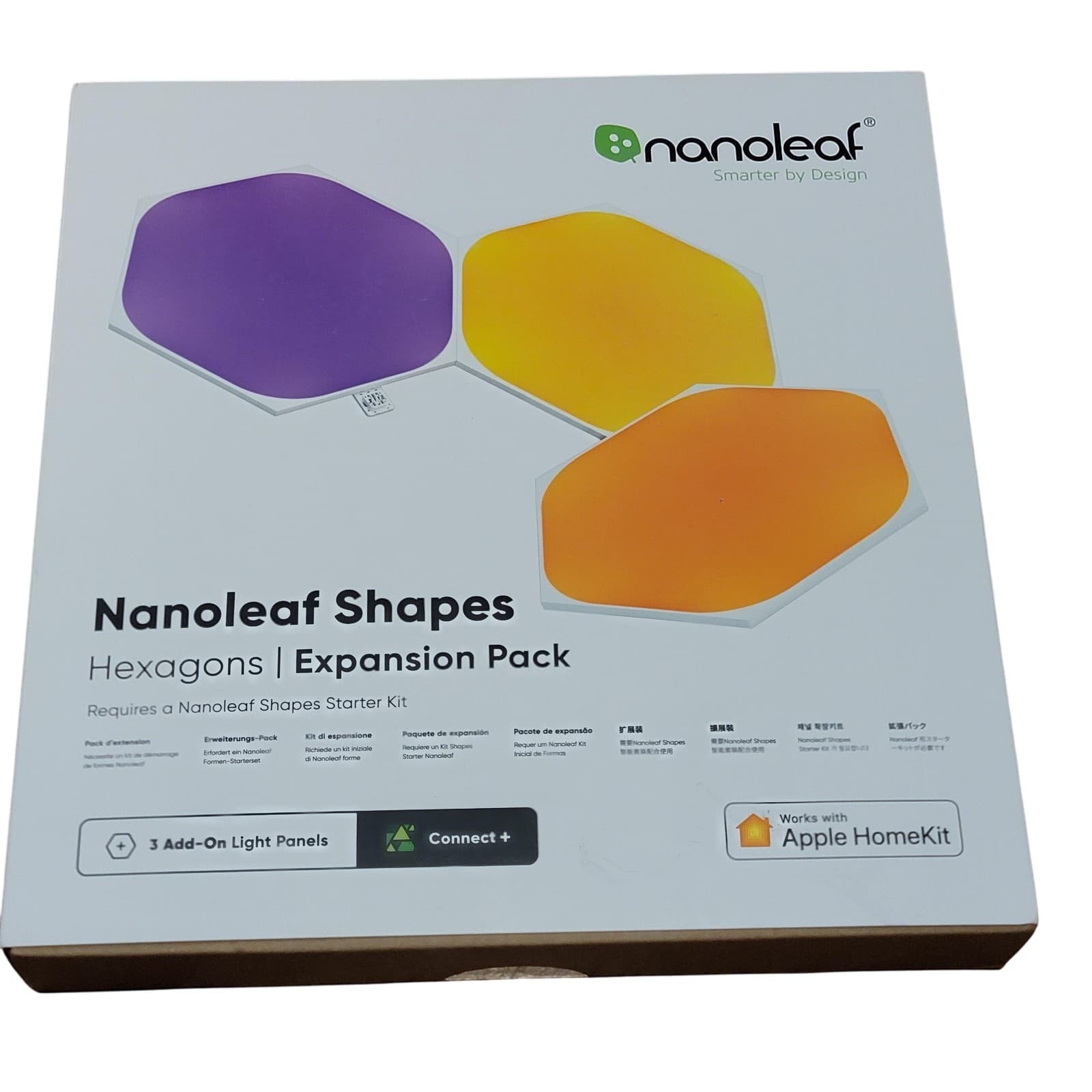 Nanoleaf Shapes Hexagons Expansion 3 Panels Apple HomeKit Requires Starter Kit