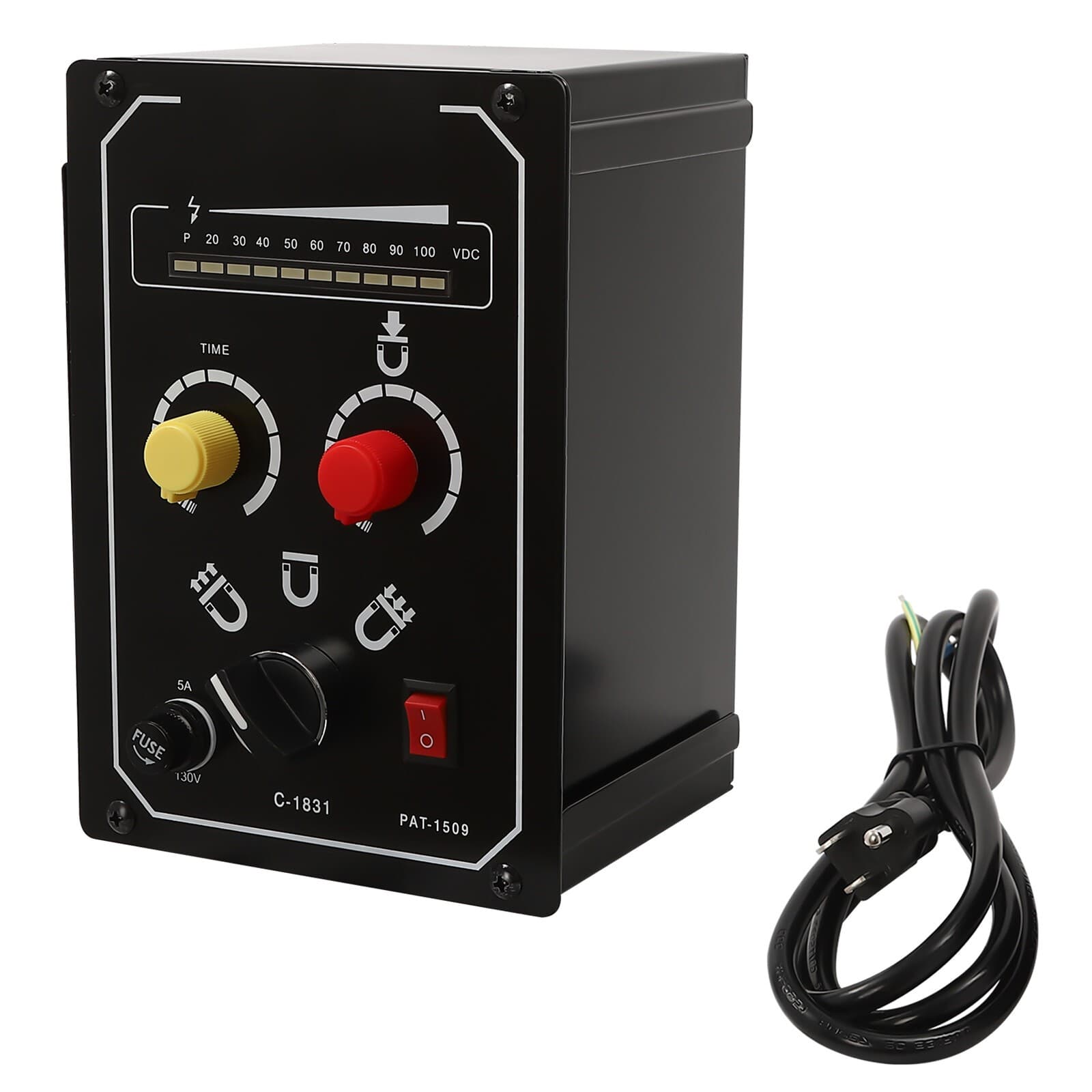 Electro Magnetic Chuck Controller 0-100V 5A DC Magnetic Force Adjustable 110V 4