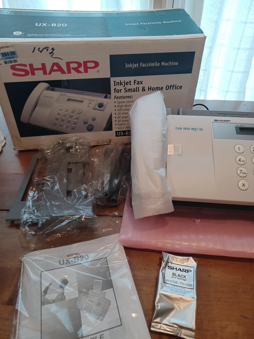 Sharp UX B20 Inkjet Fax Facsimile Machine for Small & Home Office NOS Untested 2