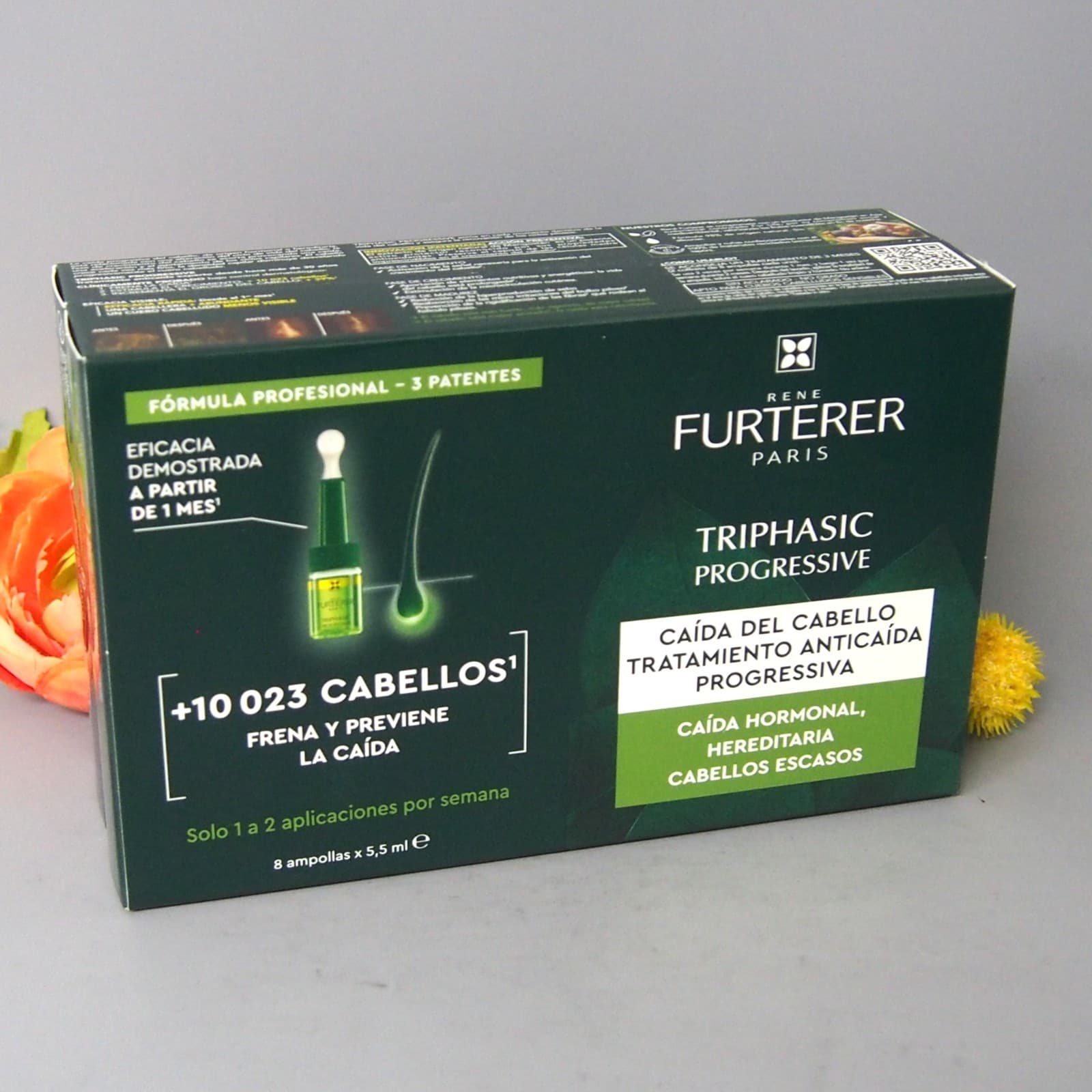 Rene Furterer 8 Vials Triphasic Progressive Treatment 8 x 5.5ml MSRP $86.00 3