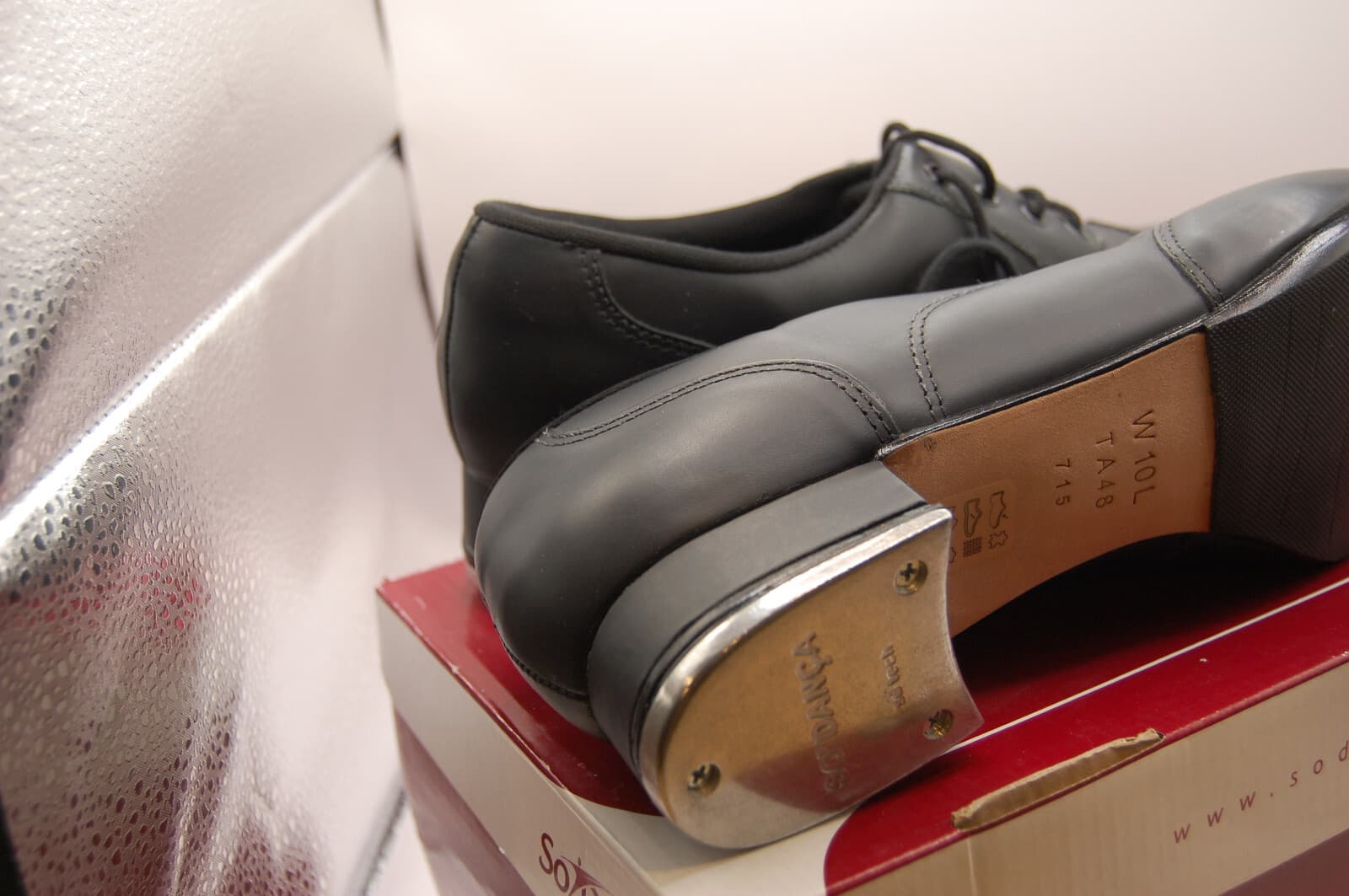 NIB So Danca Willow TA48 Leather Oxford Tap Shoe W Black 6 L med NIB 2