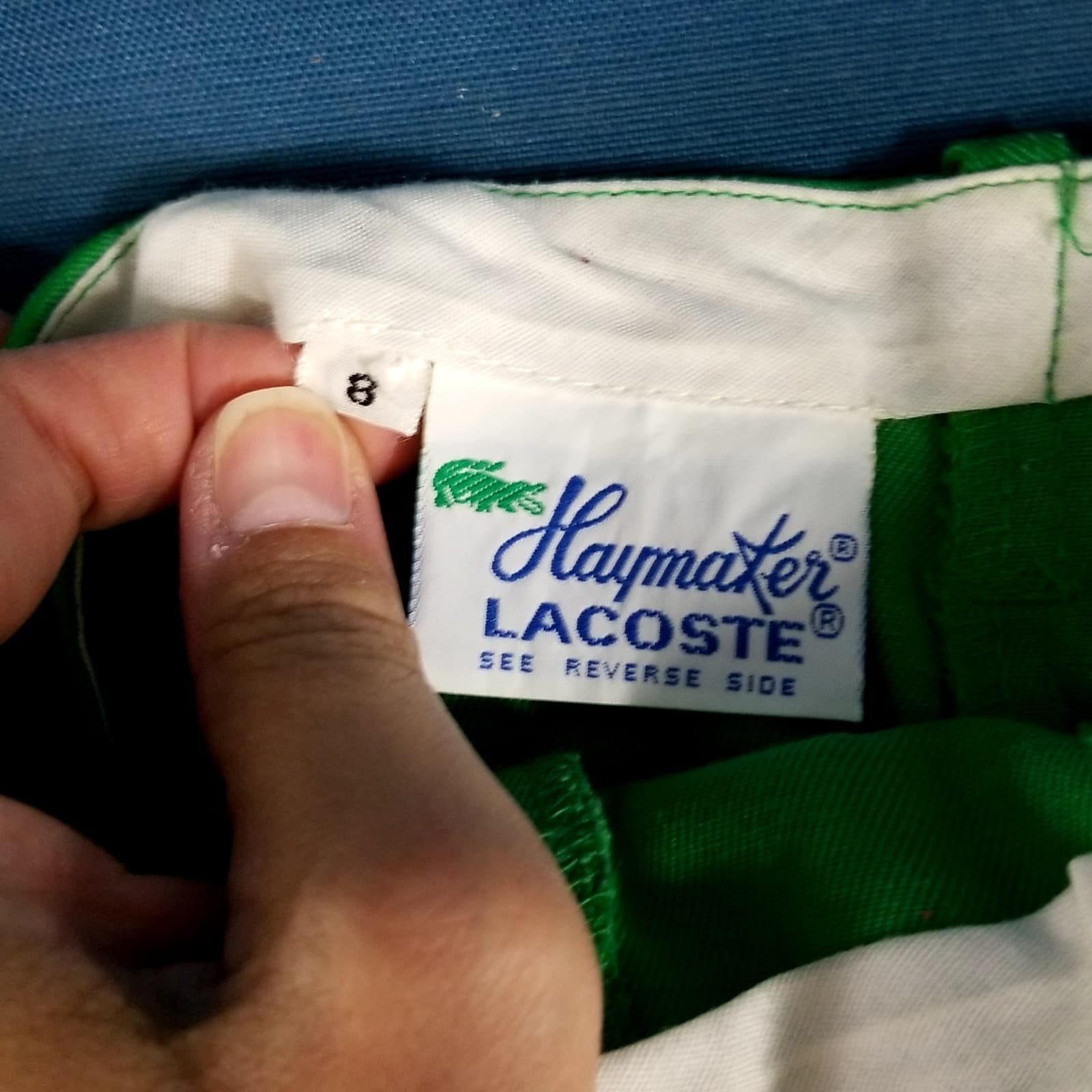 Vtg Haymaker Lacoste Women's SZ 8 Shorts Athletic Green 4
