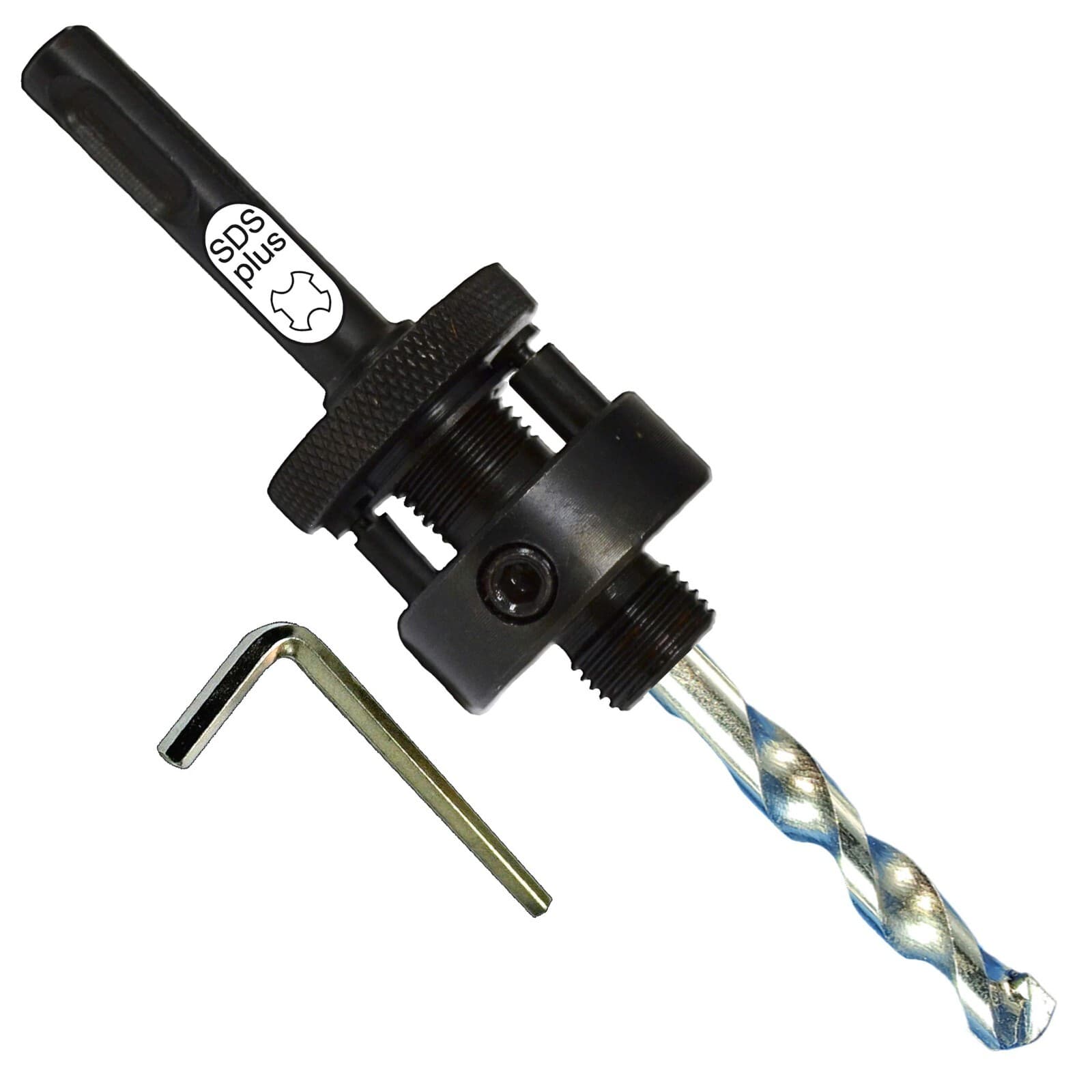 Hole Saw Arbor SDS Plus for HoleSaws over 1 1/8" TCT Pilot Drill Concrete Brick