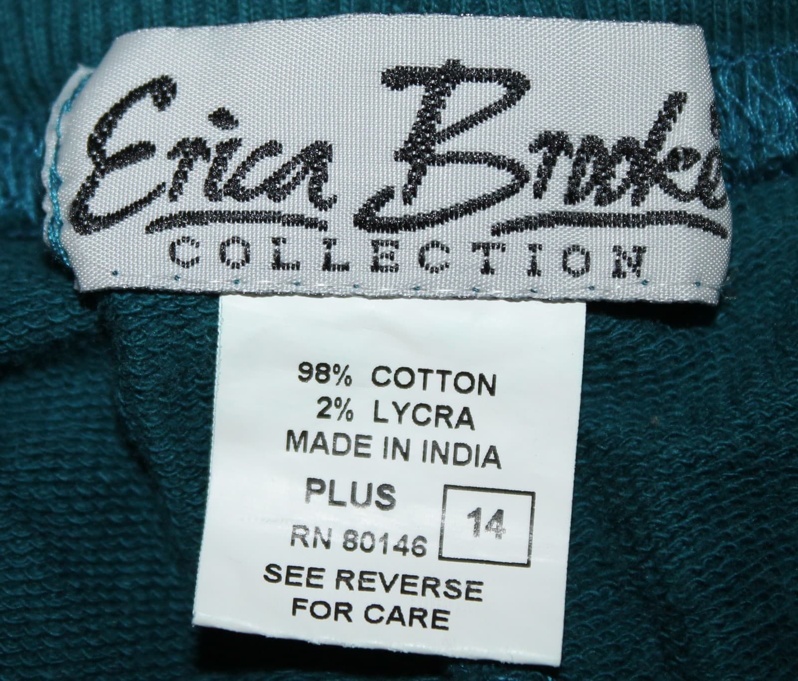 Erica Brooke Collection, Size 14, Blue-Green Track/ Lounge Pant 2