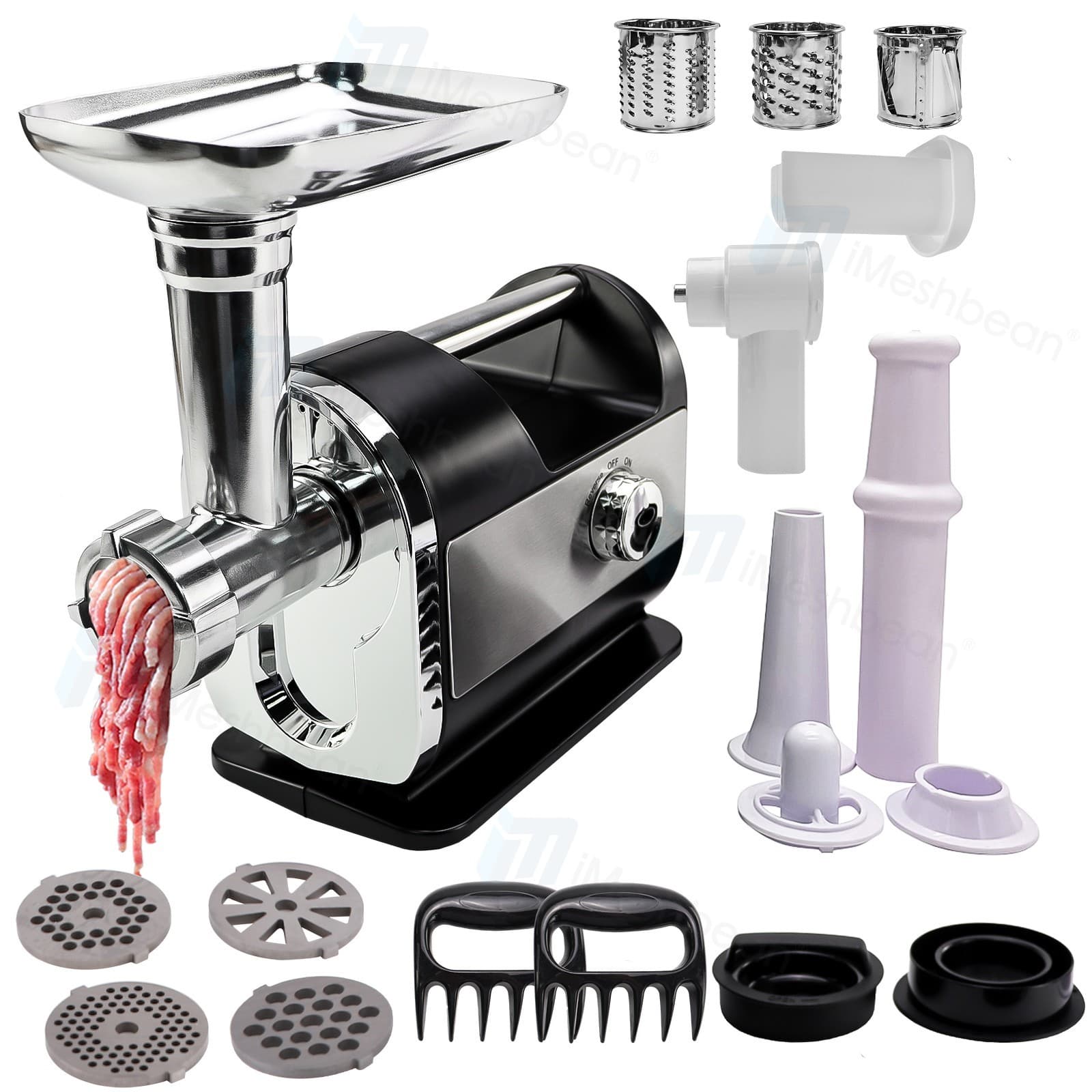 3200W Electric Meat Grinder Heavy Duty Commercial Sausage Maker Mincer Stuffer 3