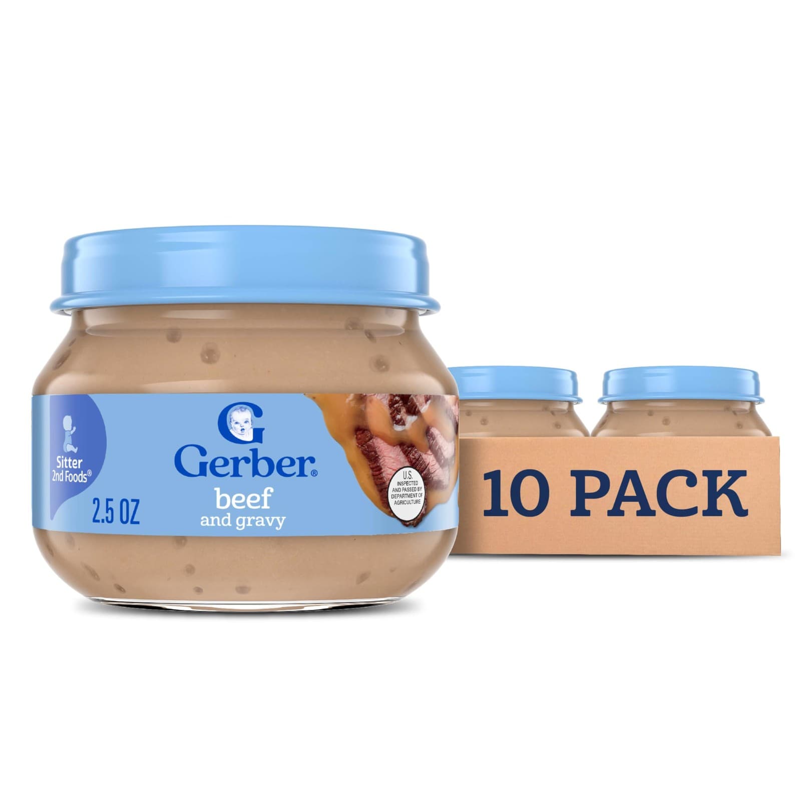 	Gerber 2nd Foods Beef & Gravy 2.5oz Jar 10pk	