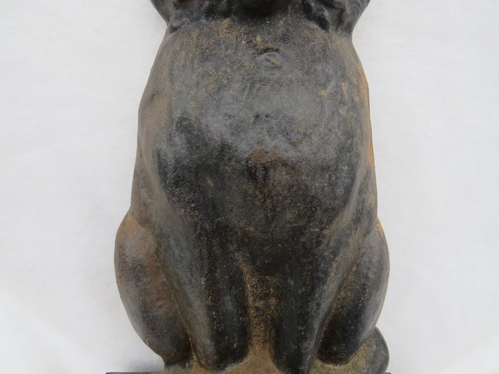 Antique Cast Iron Black Cat Door Stop 13 lbs Rustic Charm Black Cat 3