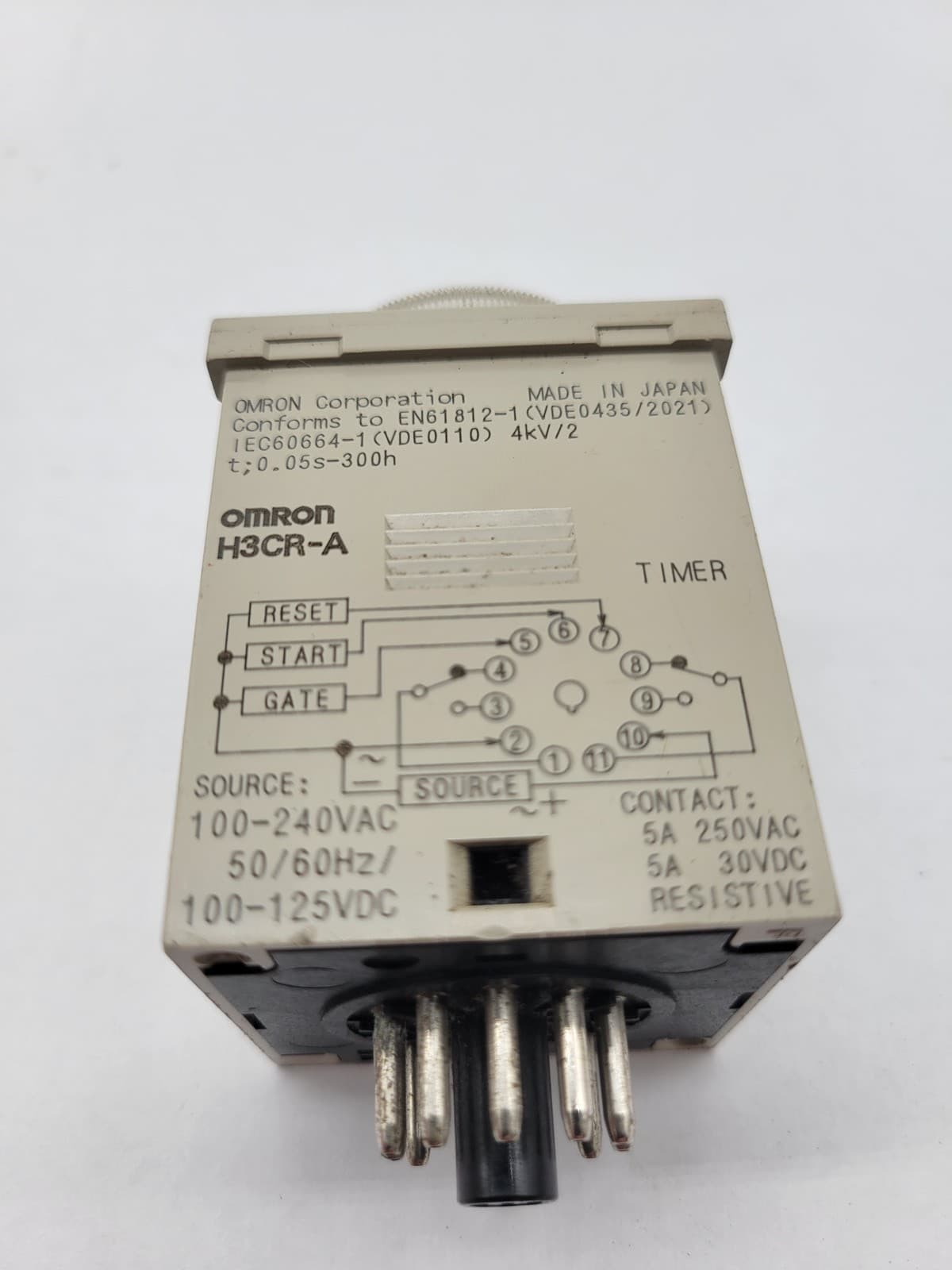 Omron H3CR-A Analog Timer Module 100/240V 0-12Sec 11Pin H3CR PLC Dial 2