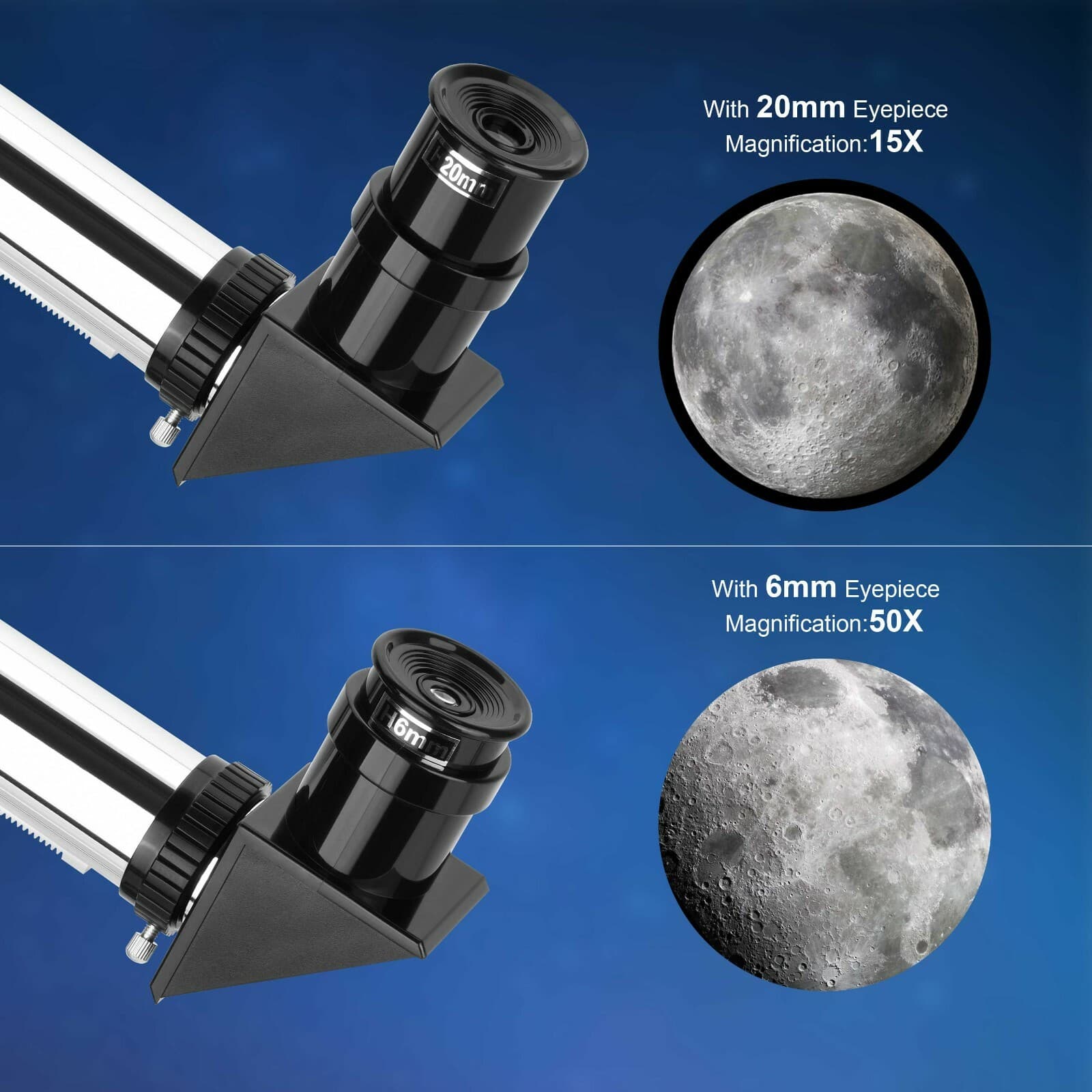 300mm Astronomical Telescope 150X with Phone Adapter Barlow Lens for Kids Gift 5