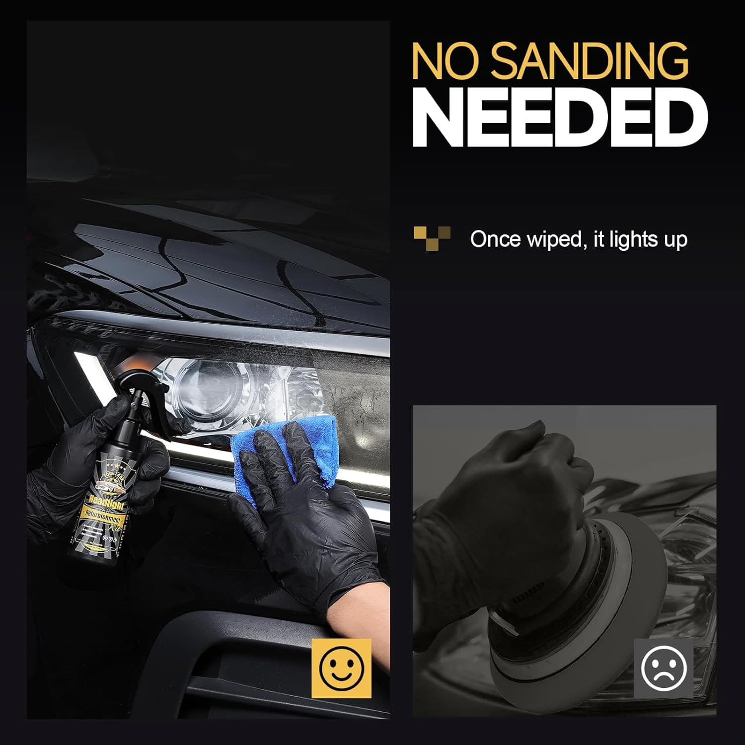 Headlight Restorer Headlight Restoration Kit No Sanding Required Repair of Resto 4