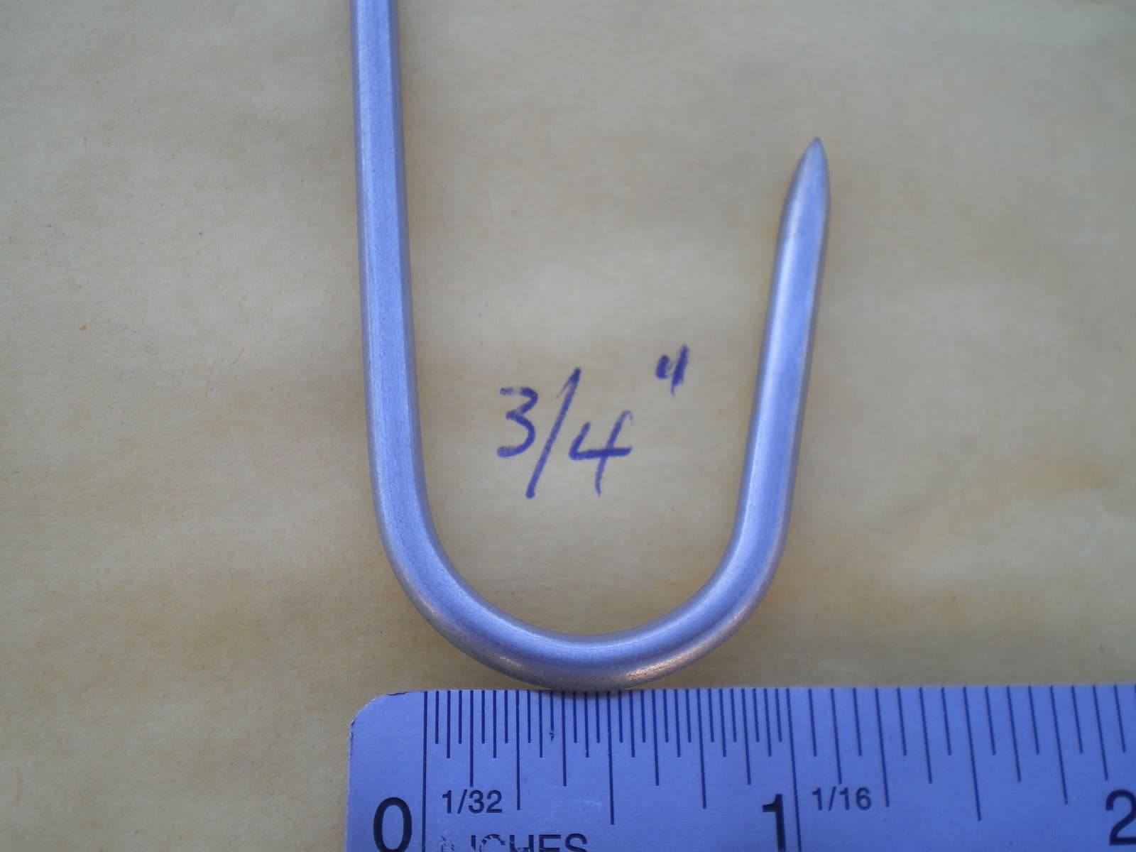 25 PCS. HEAVY DUTY STAINLESS STEEL MEDIUM MEAT/POULTRY S HOOKS, 5" X 4MM. 4