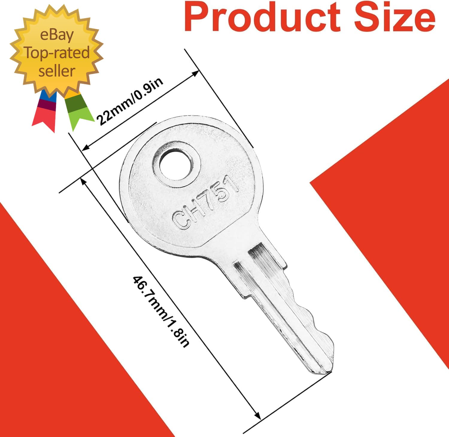 6 Pcs CH751 Key, Siasky Universal CH751 Replacement Keys, RV Keys for RV Campers 3