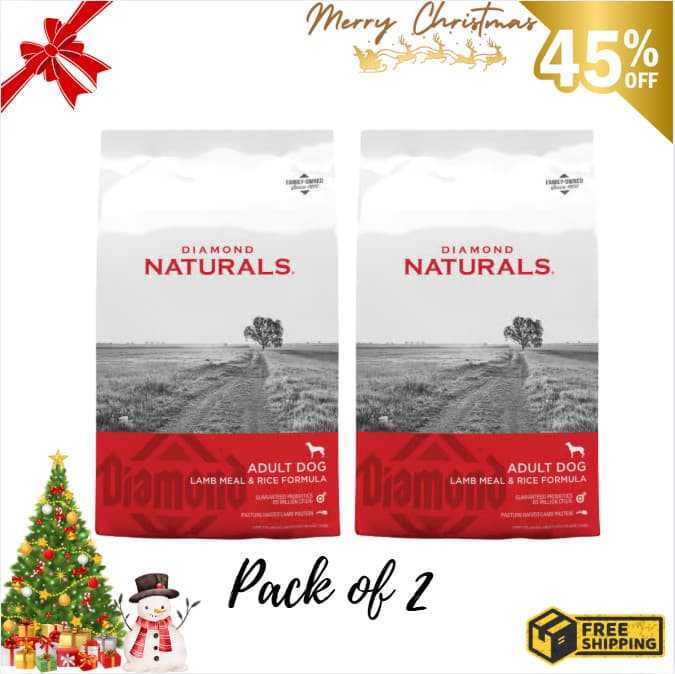2 Pack Diamond Naturals Adult Dry Dog Food - Lamb Meal & Rice, 40-lb