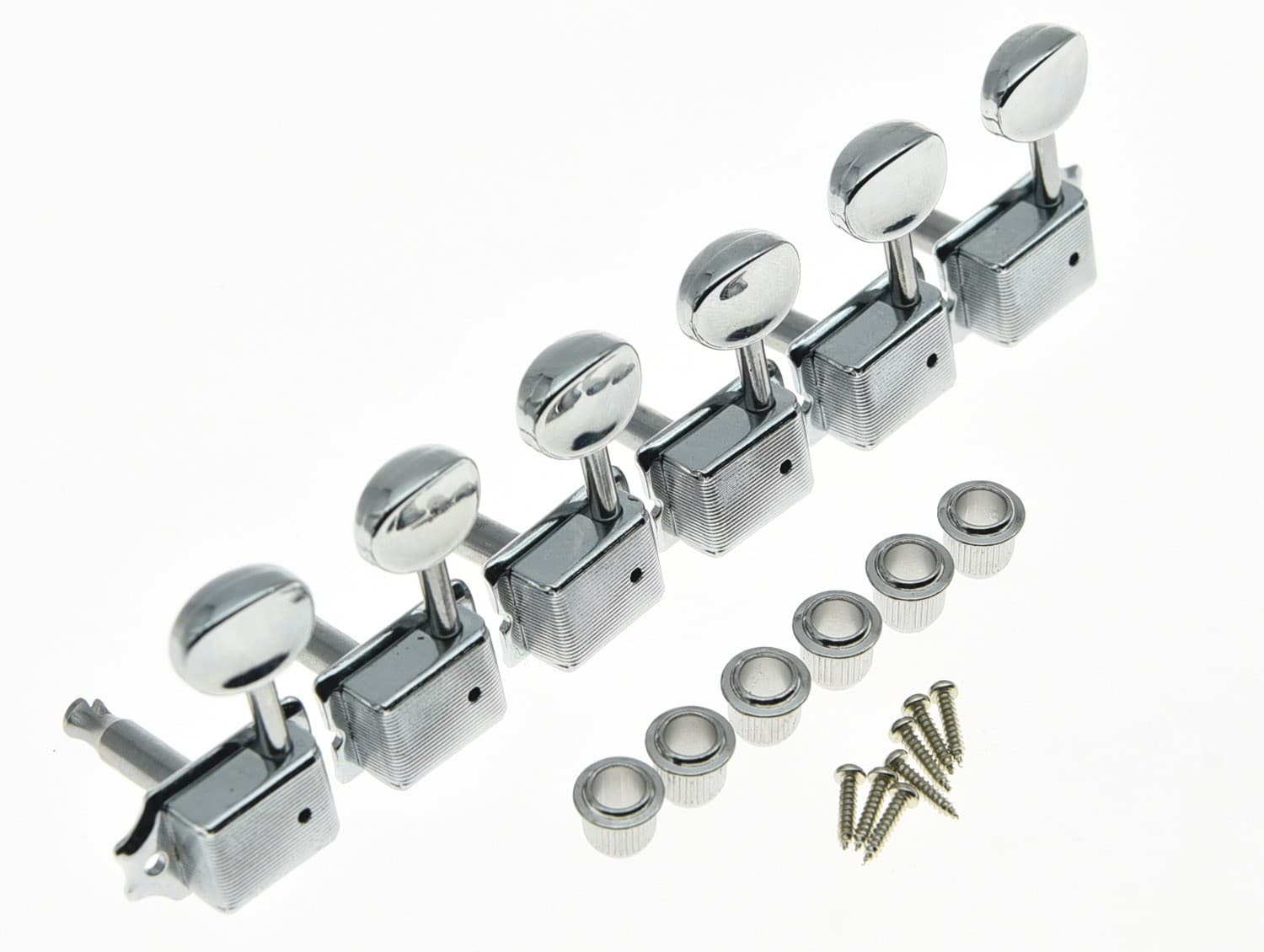 Left Lefty Chrome Vintage Guitar Tuning Pegs Tuners Machine Heads for Strat Tele 3