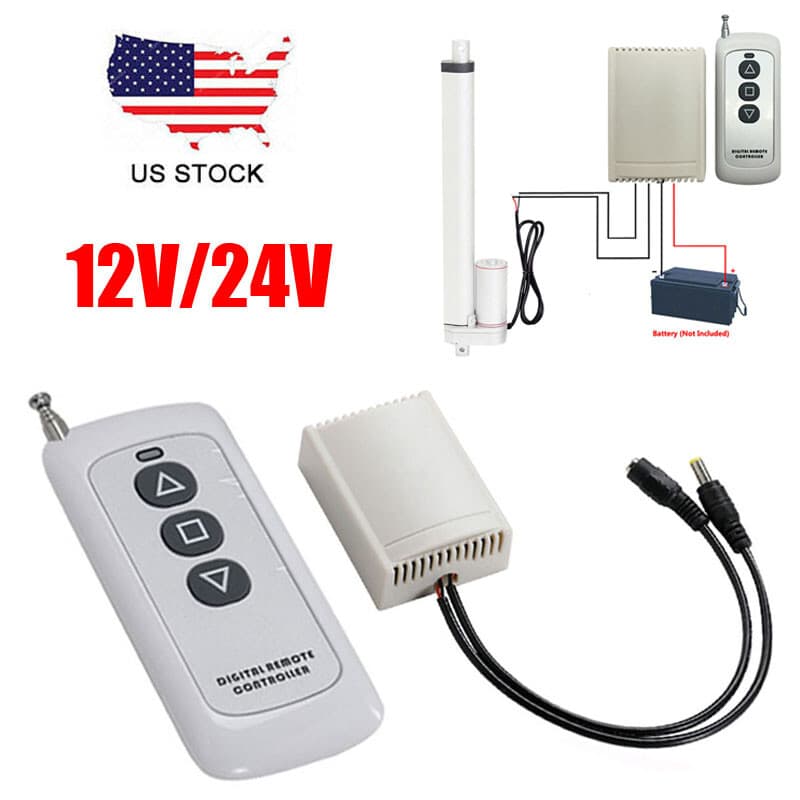 For DC 12V 24V Linear Actuator Motor Controller Wireless Remote Controller Kit