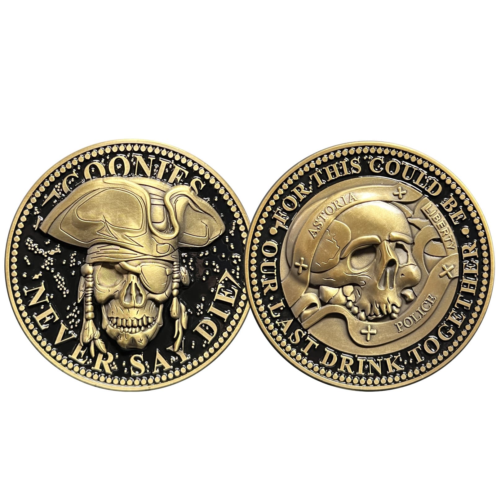 GL14-006 Goonies Astoria Police Challenge Coin Goonies Never Say Die One Eyed Wi