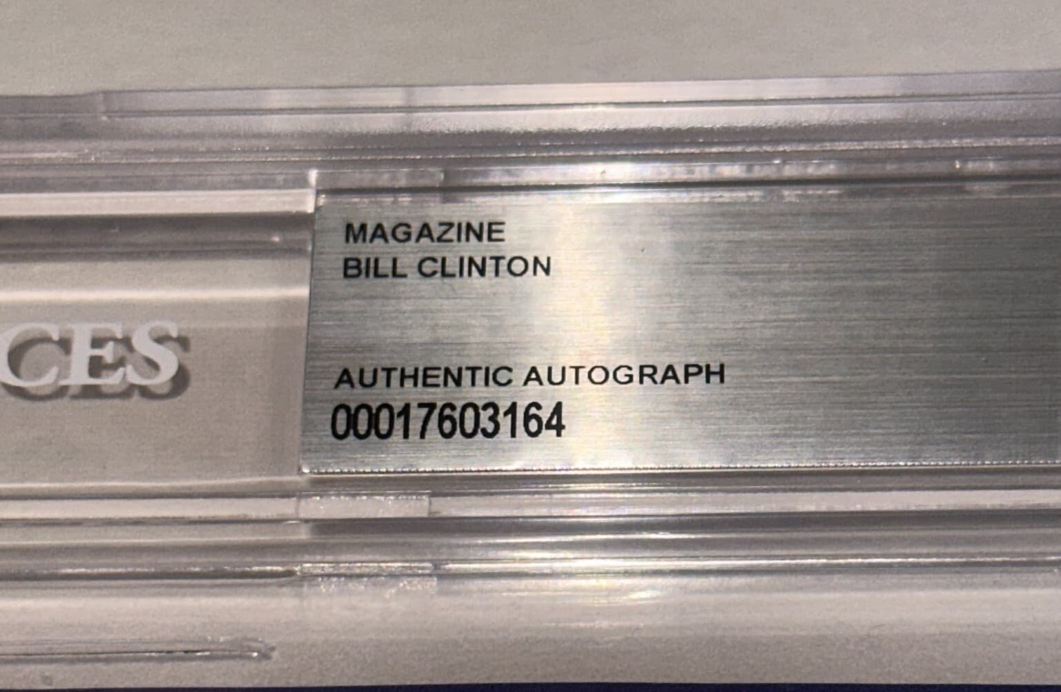 President BILL CLINTON Signed NEWSWEEK Magazine Beckett Encapsulated BAS 3