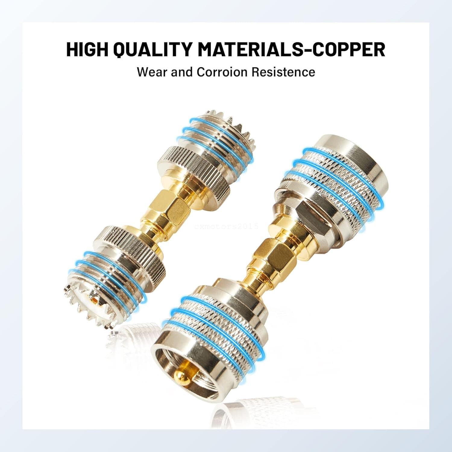 4PCS SMA Male Plug to UHF PL259 SO239 Female RF Coax Connector for CB Ham Radio 3