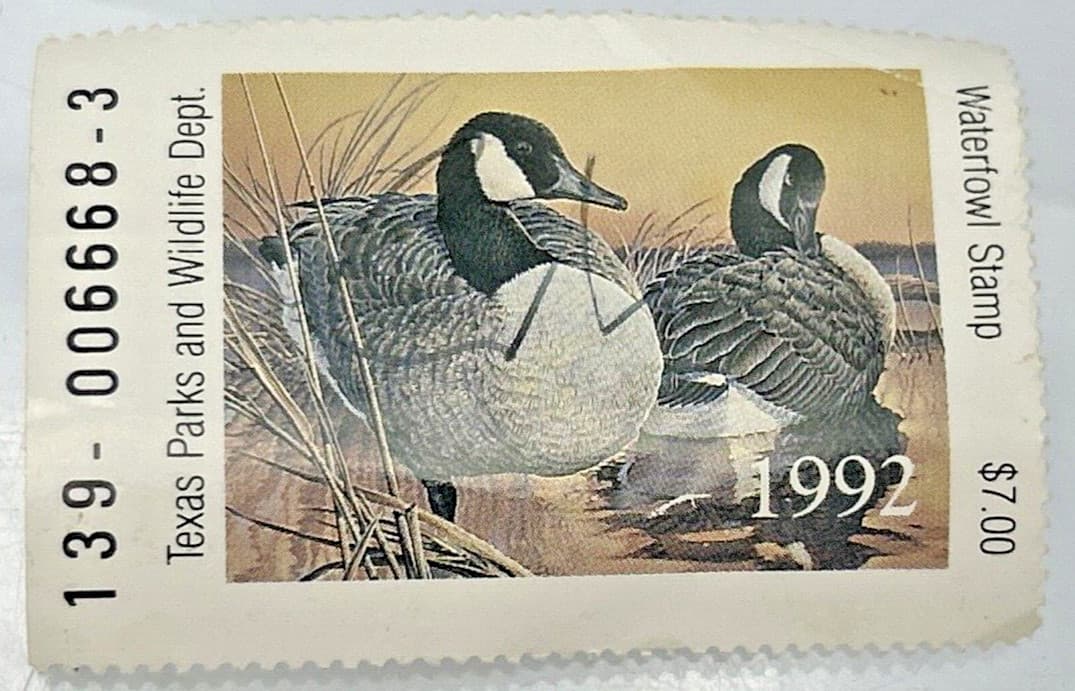 Lot 4 Collectible Hunting Fishing Conservation and Wildlife Stamps 1992 & 1993 5