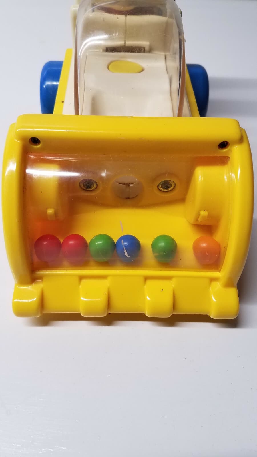 DISNEY DONALD DUCK POP BULLDOZER WORKS SOLID PLASTIC 2