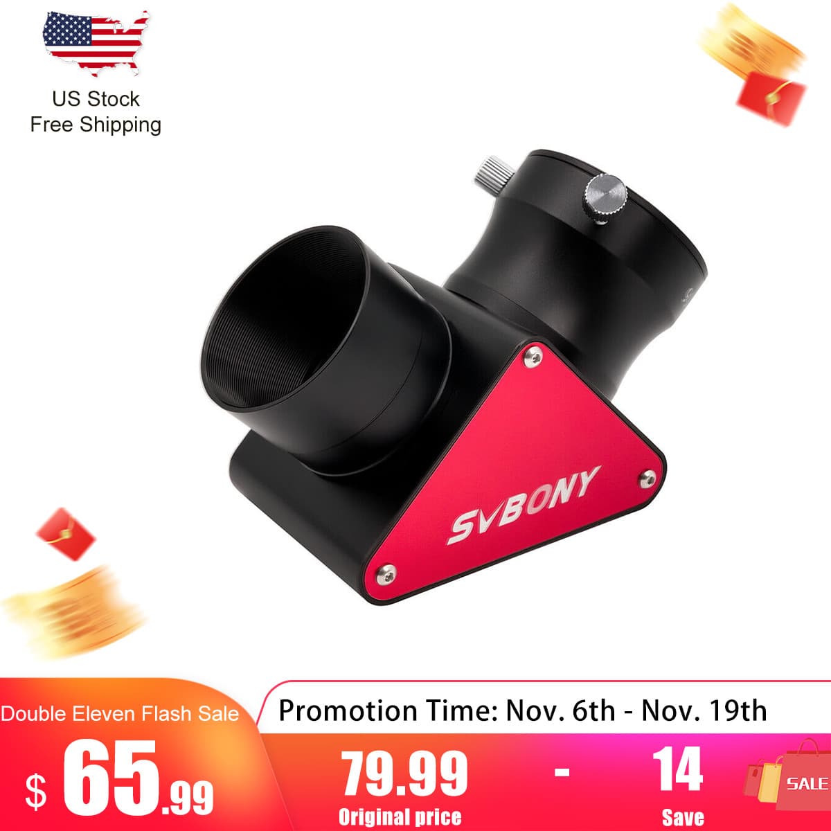 SVBONY SV188P 2inch 90 Degree Dielectric Mirror Diagonal 99% Reflectivity