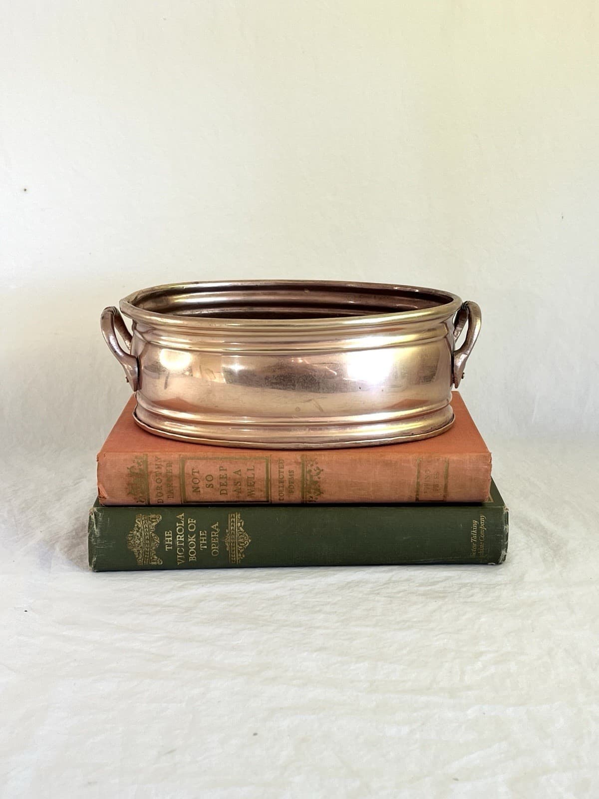 Vintage Copper Planter or Jardiniere With Handles 4