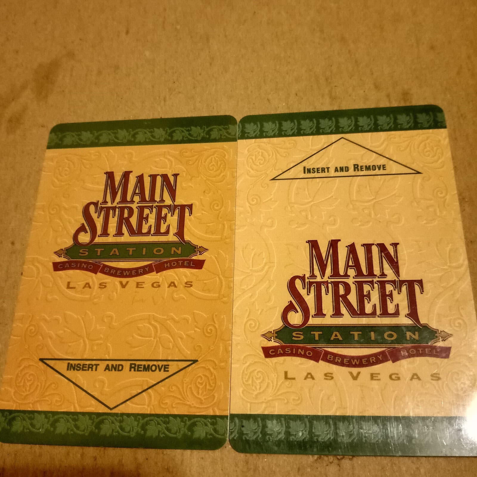  las vegas casino, Main Street hotel room keys (2 total)