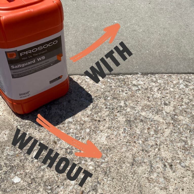 PROSOCO Saltguard® WB | Concrete Weather Sealer, Protects Against Water and Salt 2
