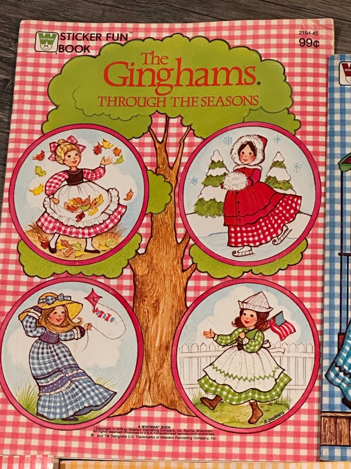 Lot of 7 The Ginghams Coloring Activity Sticker Books NEW 1979-1983 2