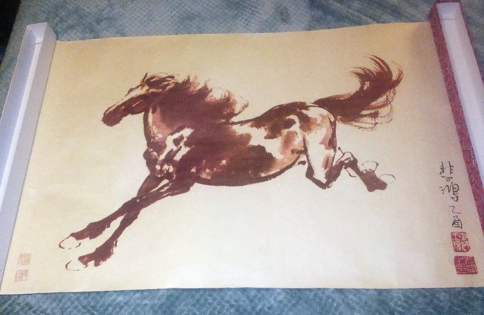 Xu Beihong Galloping Horse Print 39x27 With Original Box