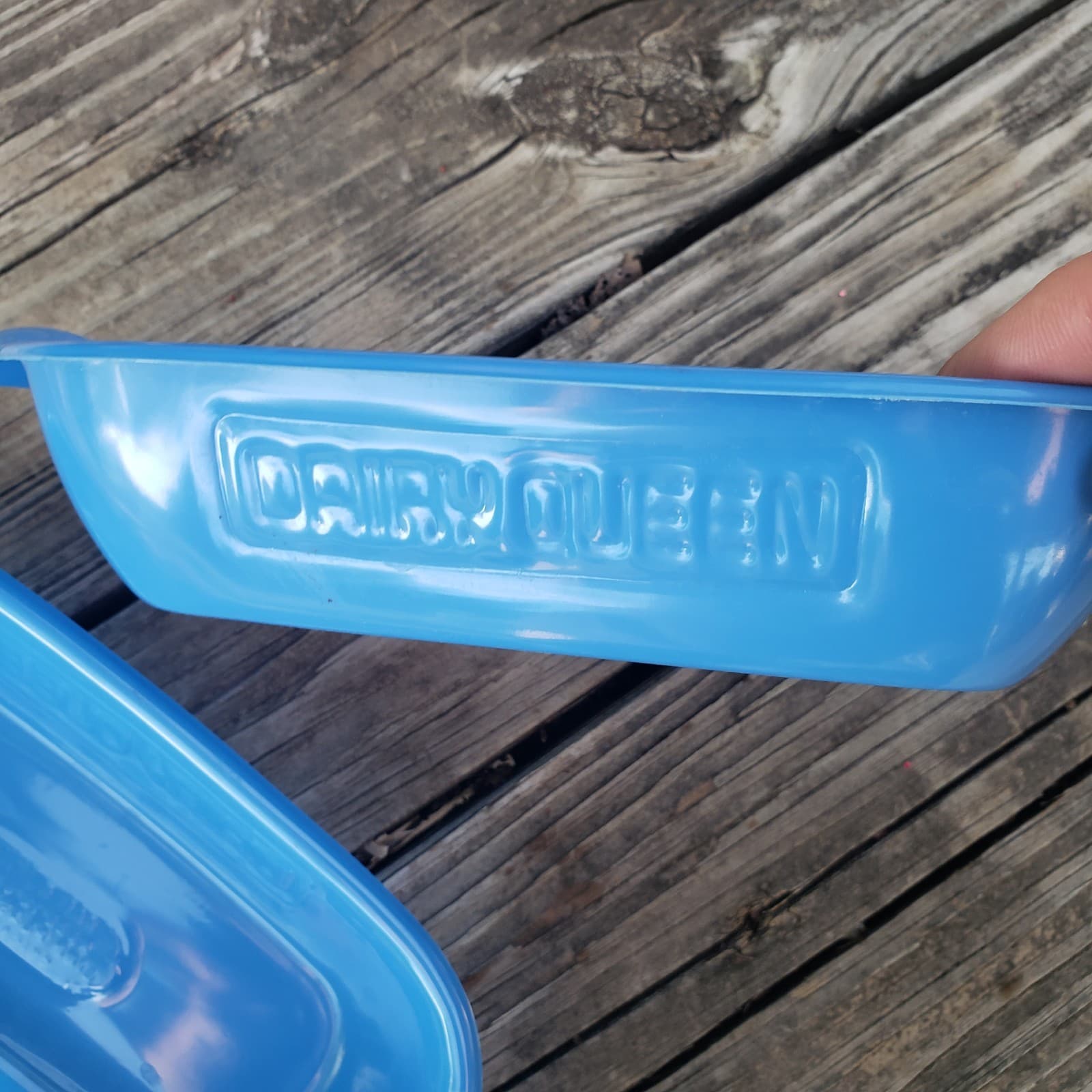 Vintage Pair 2 Dairy Queen Plastic Ice Cream Trays Sundae Boats Banana Splits 6