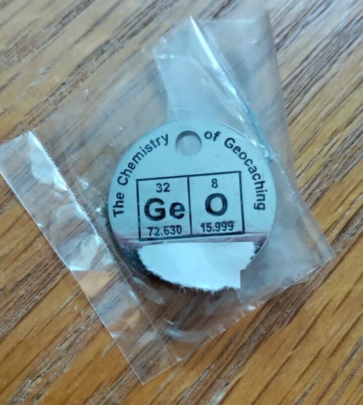 The Chemistry of GeoCaching / Chili cook off  Pathtag Geocoin  Geocaching - NEW 2