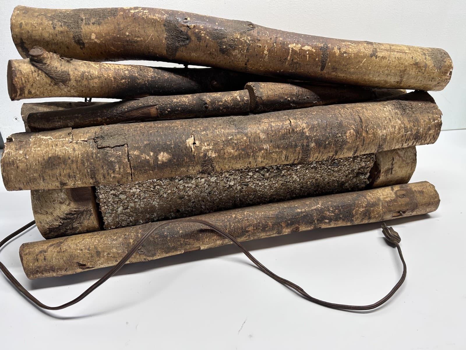 VTG Real Wood Logs Faux Fire Motion plug in Electric Fireplace 20” 2