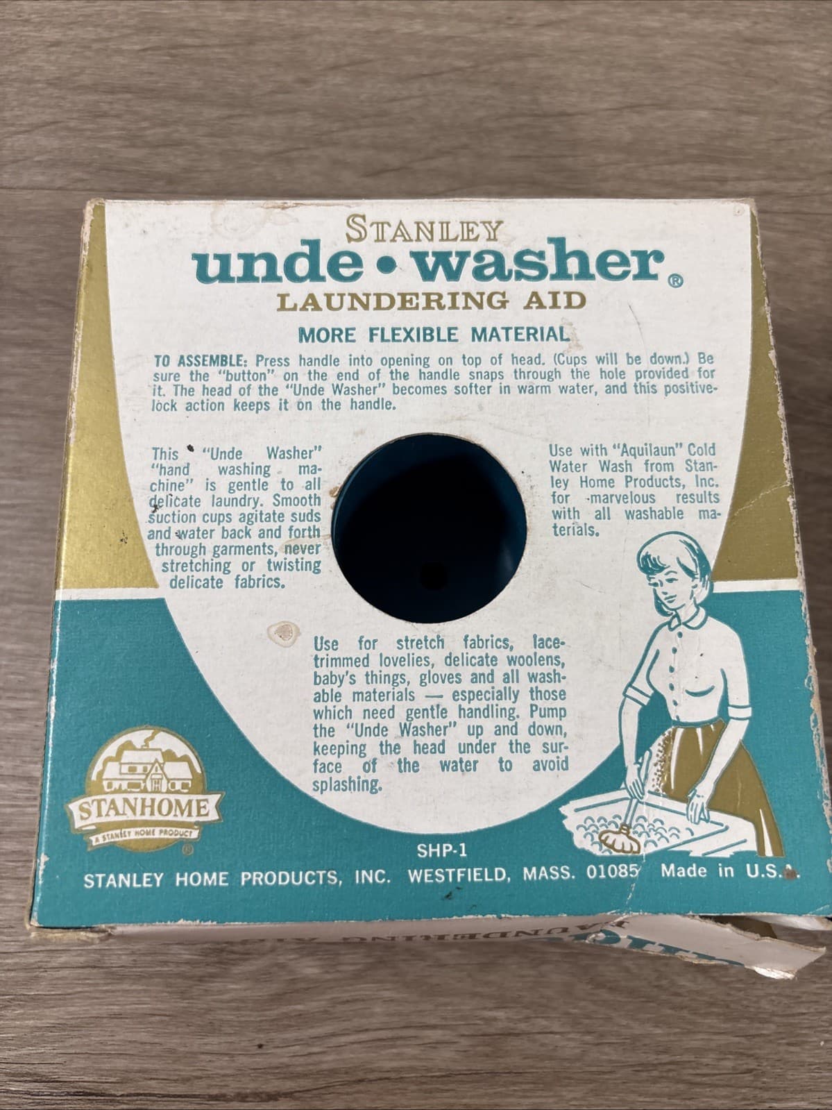 Vtg Stanley 1950's Unde Washer Laundry Plunger Hand Washing Delicates #3745 3