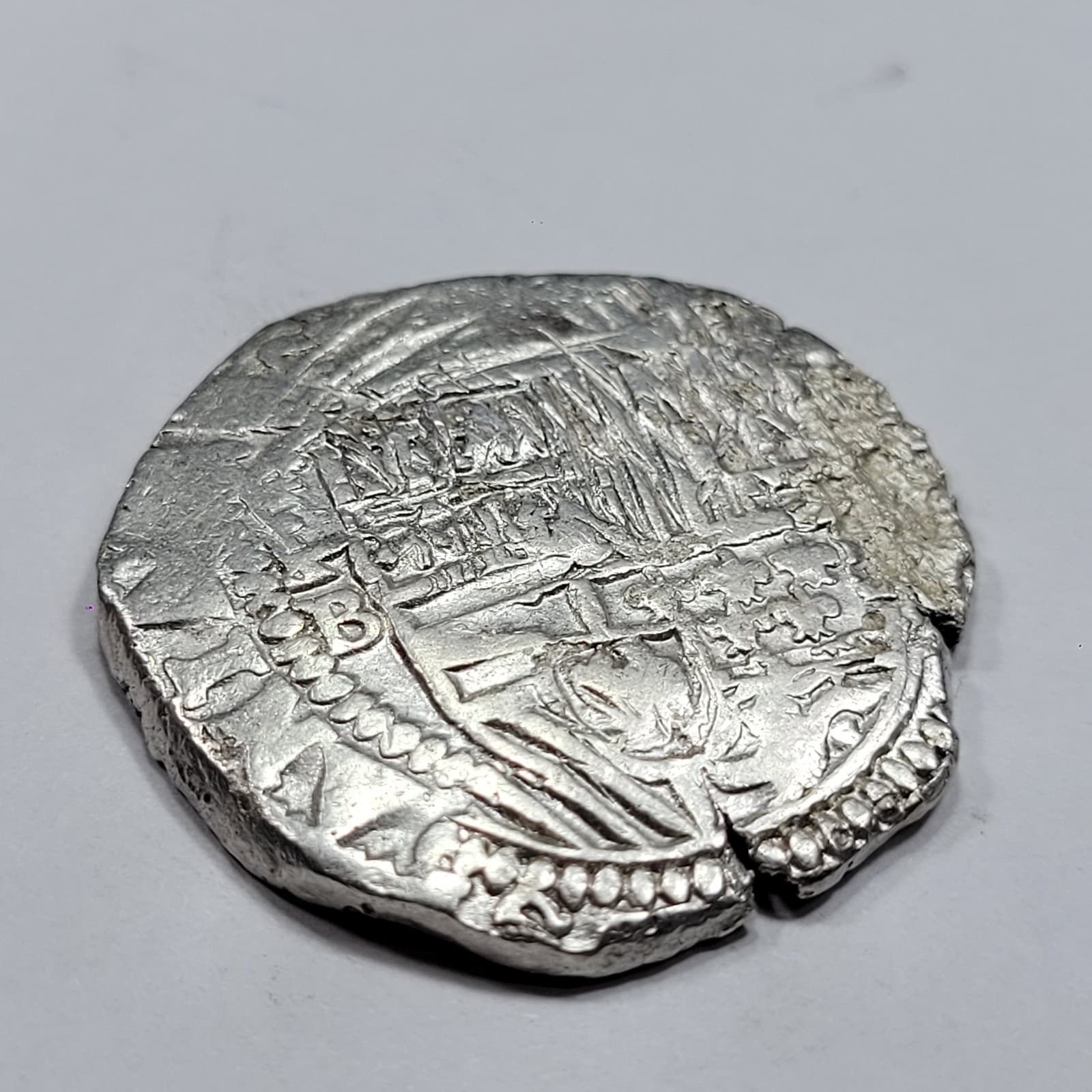 1589-1615 Cob 8 Reales Potosi Bolivia Assayer B Higher Grade AU Nice *K642 4