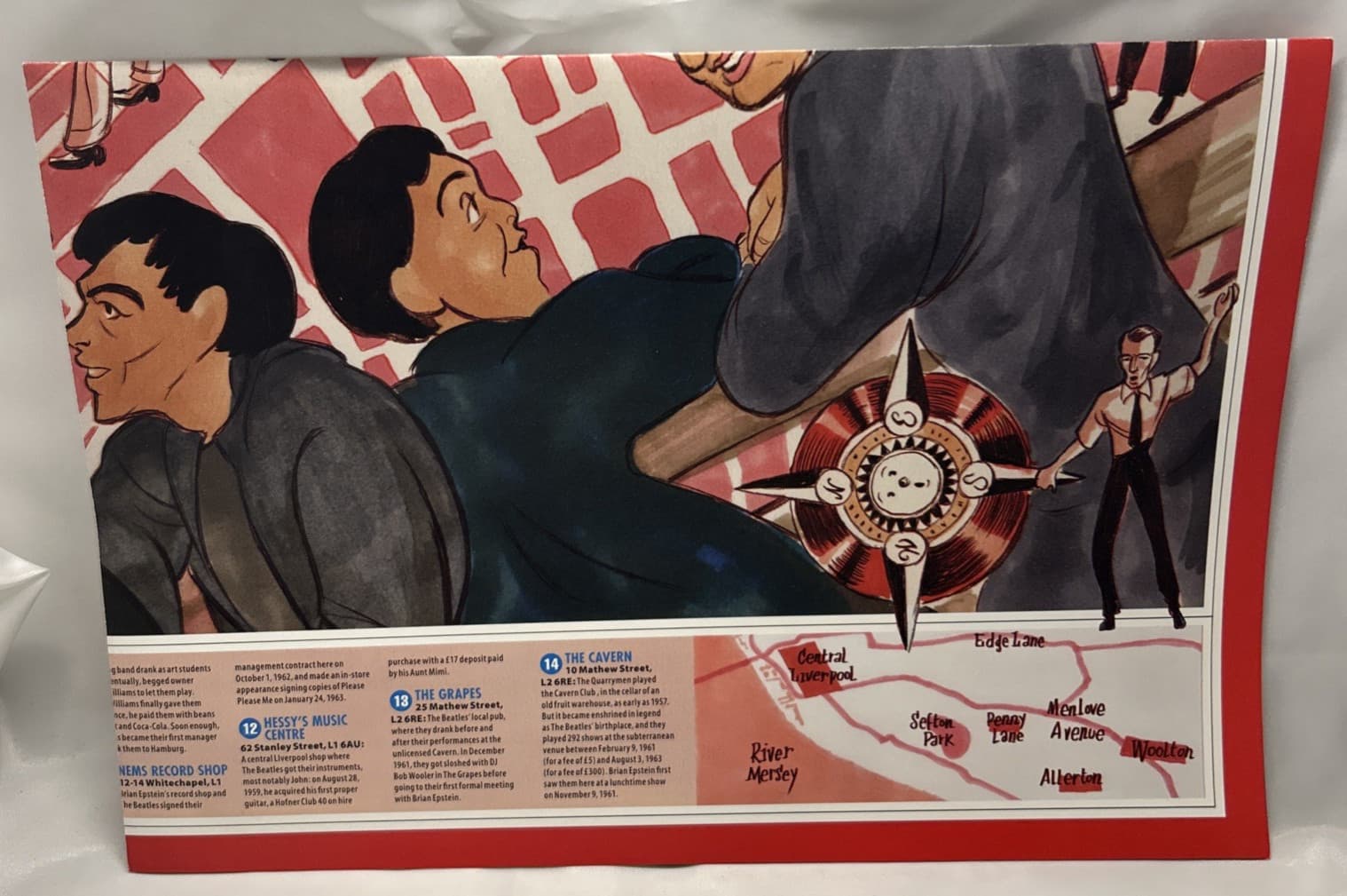 The Beatles Liverpool London Red Blue Map Poster Two-Sided Mojo Magazine 2019 3