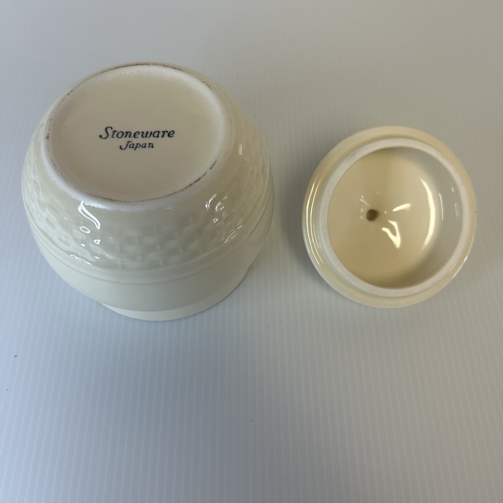 Crème De Chine Silken Shadows  Made in Japan 1960's Stoneware Sugar Bowl 6