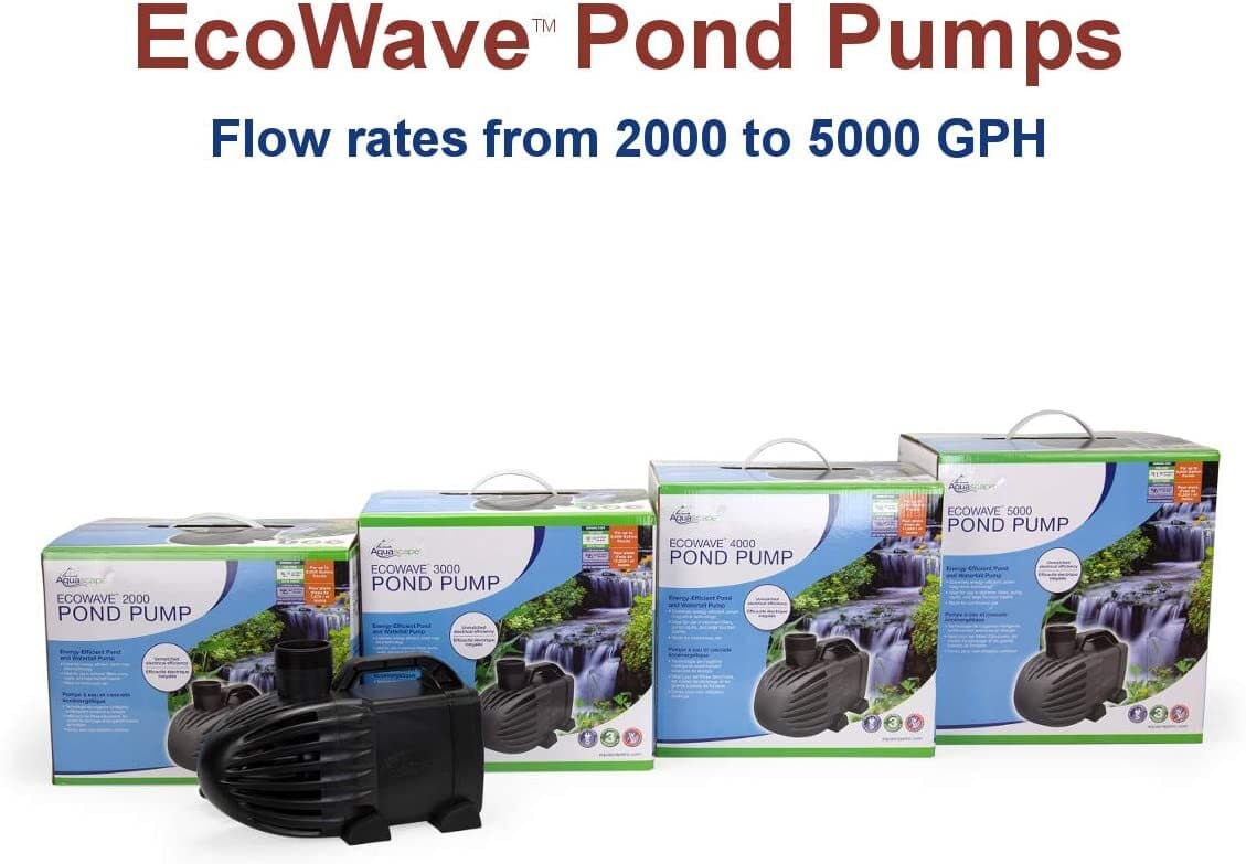 Aquascape 91132 3000 GPH EcoWave Submersible Energy Efficient Backyard Pond Pump 6