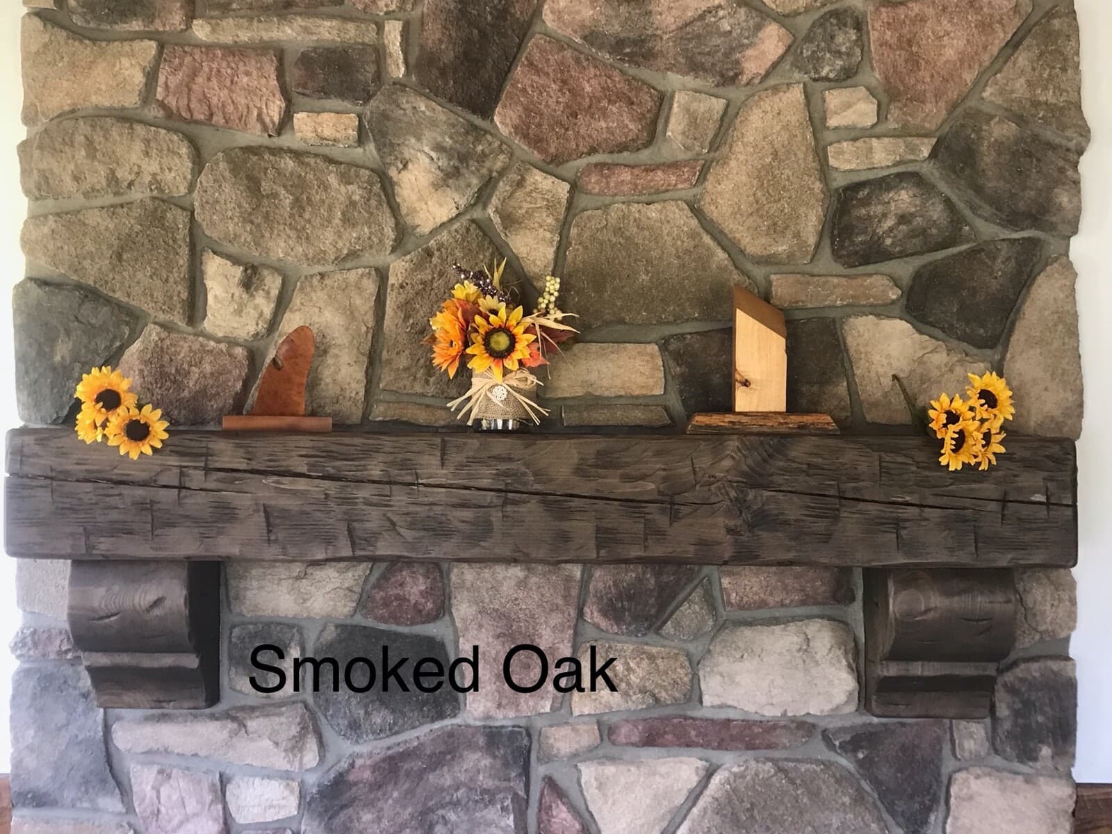 Solid  Pine Hand Hewn Rustic Barn Beam Fireplace Mantel 8 by 10 by 66"  6