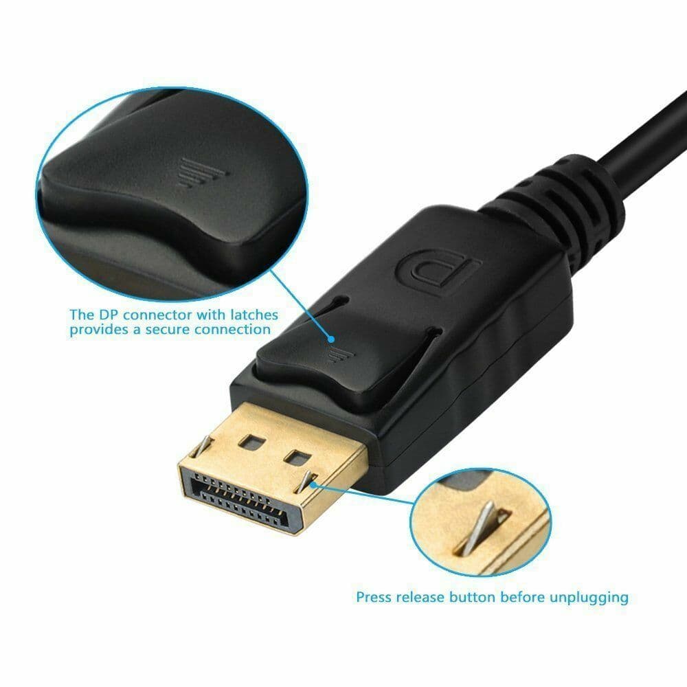 Mini DisplayPort to DisplayPort Cable Mini DP to DP Adapter HD Video 2K 4K 60Hz 5