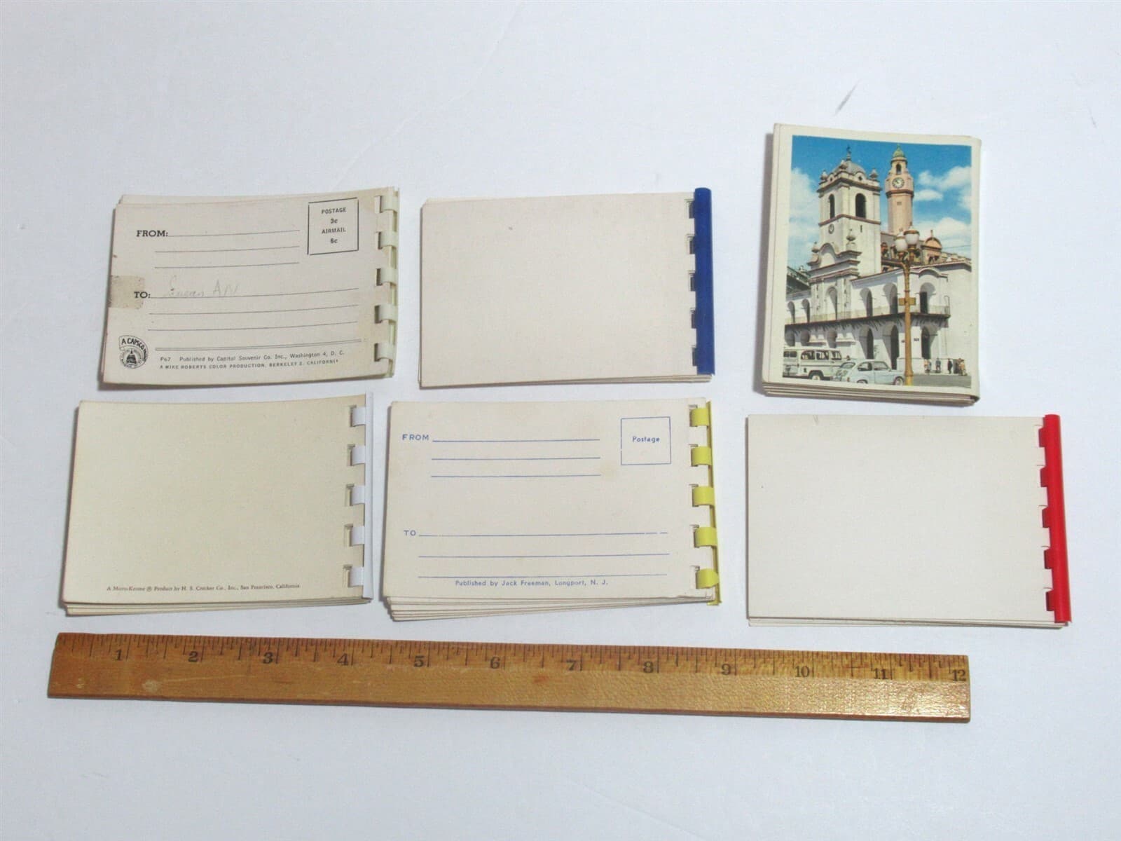 Lot 6 Vtg Souvenir Travel Mini Photo Albums Williamsburg Canada DC Ocean City NJ 2