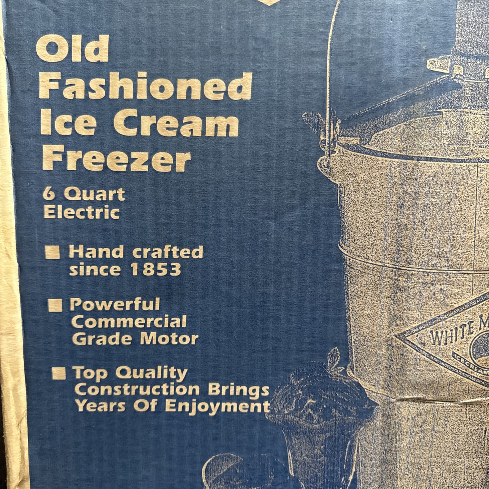 White Mountain 6-Qt. Electric Ice Cream Freezer F69206 Made in USA Brand New 2