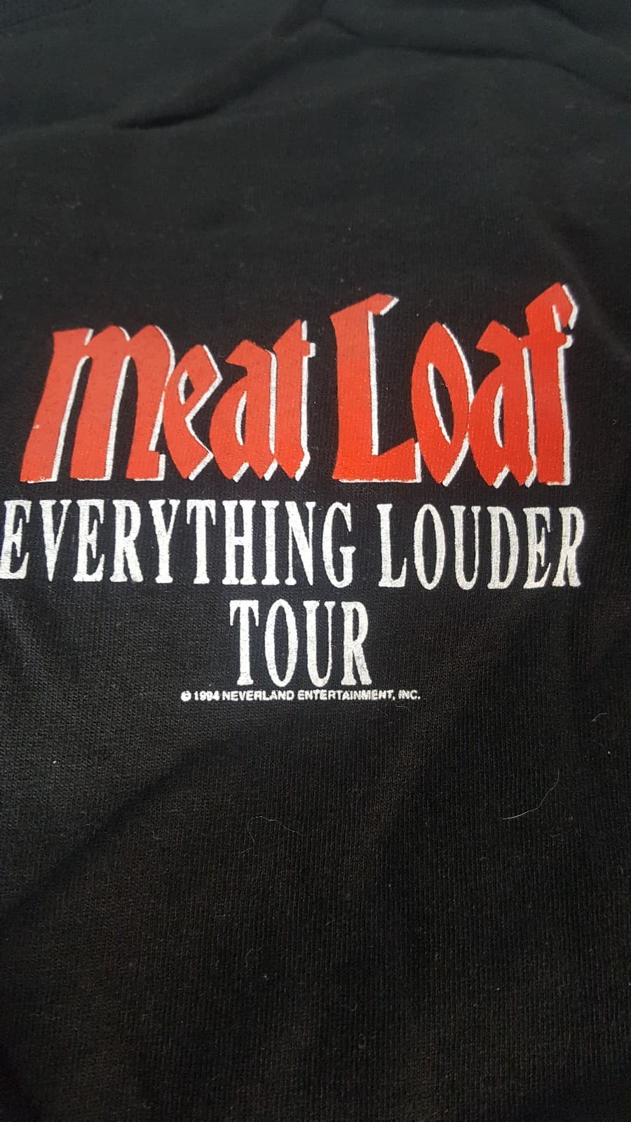 1994 MEAT LOAF EVERYTHING LOUDER TOUR T-SHIRT MENS X-LARGE XL BLACK 2