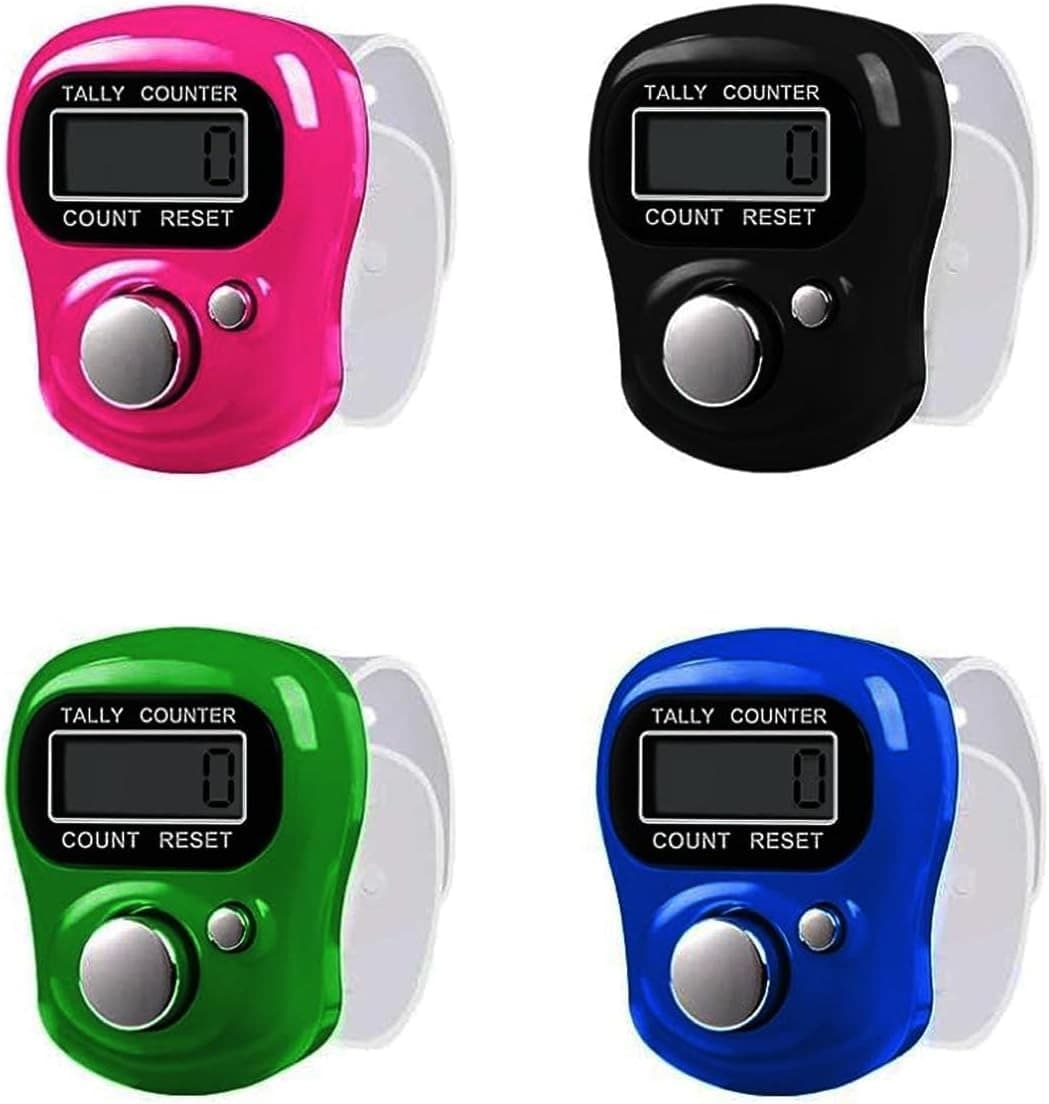 Electronic Finger Counter,5 Digit LCD Digital Display A-4pack